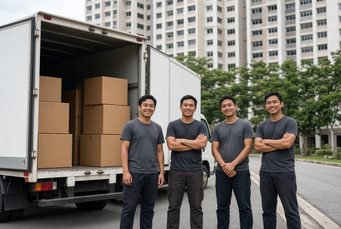 Easy Move crew with a moving lorry