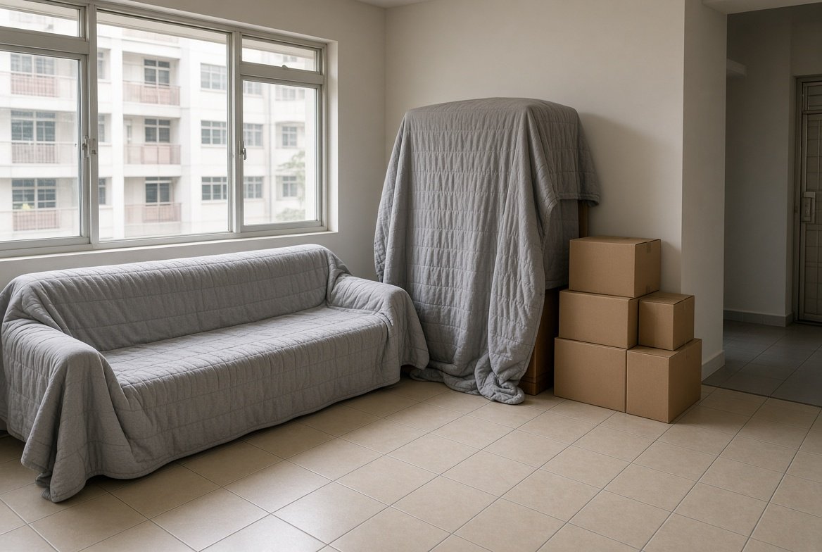 Wrapped furniture for protection